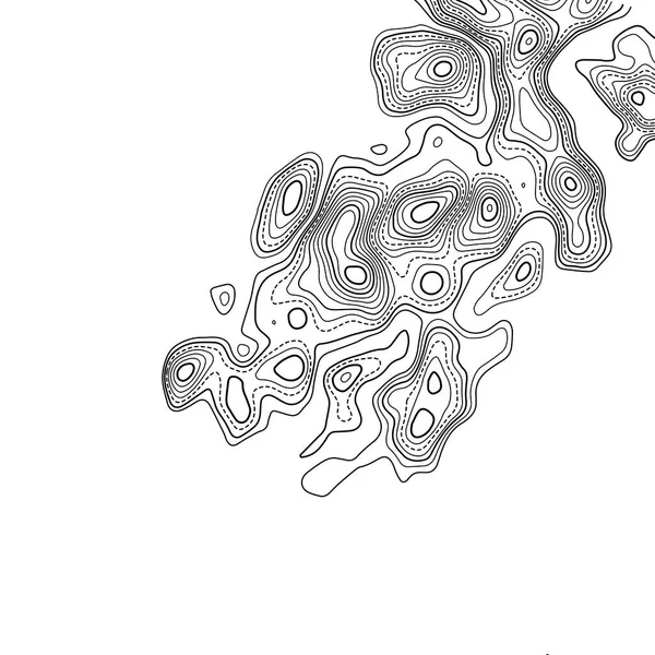 Topografik harita arkaplanı. Coğrafi soyut şebeke. Vektör Resmi