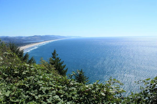 Olhando Para Neahkahnie Viewpoint Costa Oregon Oceano Pacífico Norte — Fotografia de Stock