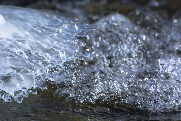 Ghiaccio Primaverile Fiume Montagna — Foto Stock