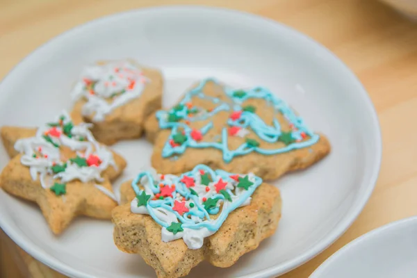 Baking Christmas Cookies New Years Eve — Stock Photo, Image
