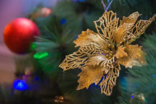 Weihnachtsschneeflocke Als Dekoration — Stockfoto