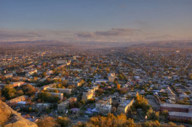 Günbatımında SulaimanToo, Osh şehri, Kırgızistan