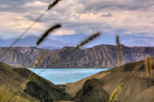 Vue Automne Réservoir Toktogul Kirghizistan — Photo