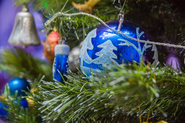 Fundo Imagem Bolas Natal Brinquedos Decorações Para Ano Novo Natal — Fotografia de Stock