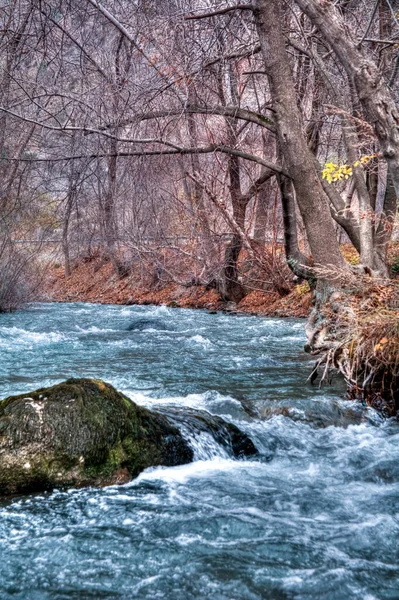 Река Нарын Место Впадает Токтогульское Водохранилище — стоковое фото