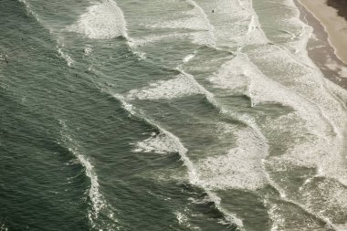 Brezilya 'da bir plajın havadan görünüşü 