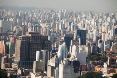 SAO PAULO BRAZİL ŞEHRİ AERİAL VİEW. Yüksek kalite fotoğraf