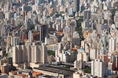 SAO PAULO BRAZİL ŞEHRİ AERİAL VİEW. Yüksek kalite fotoğraf