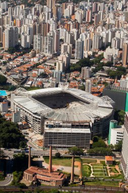 SAO PAULO BRAZİL ŞEHRİ AERİAL Arena Allianz - Palmeiras ViEW. Yüksek kalite fotoğraf