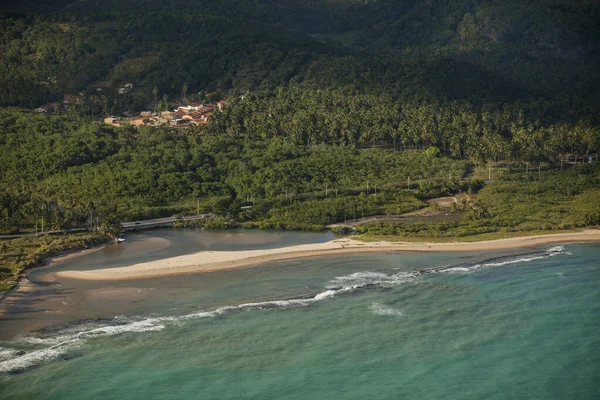 Veduta Aerea Una Spiaggia Brasile — Foto Stock