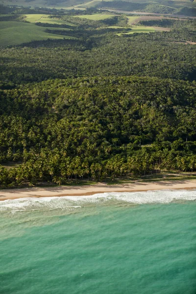 Brezilya Bir Plajın Havadan Görünüşü — Stok fotoğraf