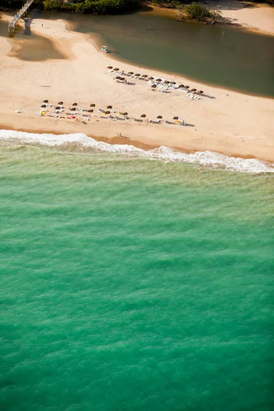 Brezilya Bir Plajın Havadan Görünüşü — Stok fotoğraf