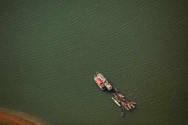Вид Воздуха Лодки Море Бразилии — стоковое фото
