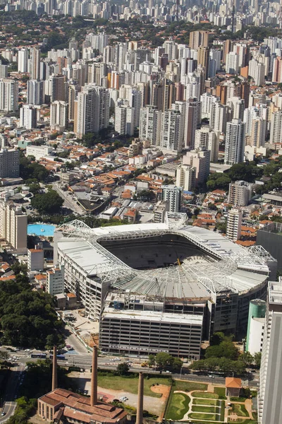 Sao Paulo Brasil City Aerial Arena Allianz Palmeiras Ver Foto — Foto de Stock