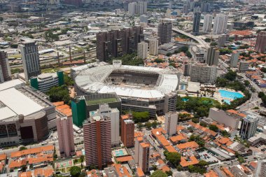SAO PAULO BRAZİL ŞEHRİ AERİAL Arena Allianz - Palmeiras ViEW. Yüksek kalite fotoğraf