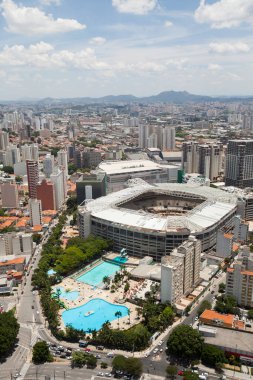 SAO PAULO BRAZİL ŞEHRİ AERİAL Arena Allianz - Palmeiras ViEW. Yüksek kalite fotoğraf