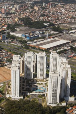 SAO PAULO BRAZİL ŞEHRİ AERİAL VİEW. Yüksek kalite fotoğraf