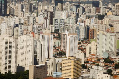 SAO PAULO BRAZİL ŞEHRİ AERİAL VİEW. Yüksek kalite fotoğraf