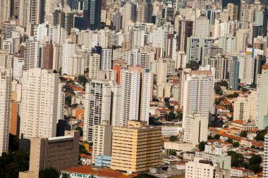 SAO PAULO BRAZİL ŞEHRİ AERİAL VİEW. Yüksek kalite fotoğraf