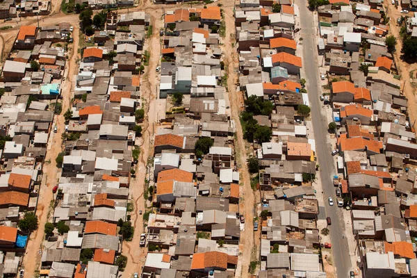 Sao Paulo Brazil City Aerial Condominium Nyomornegyed Favela Nézd Csak — Stock Fotó