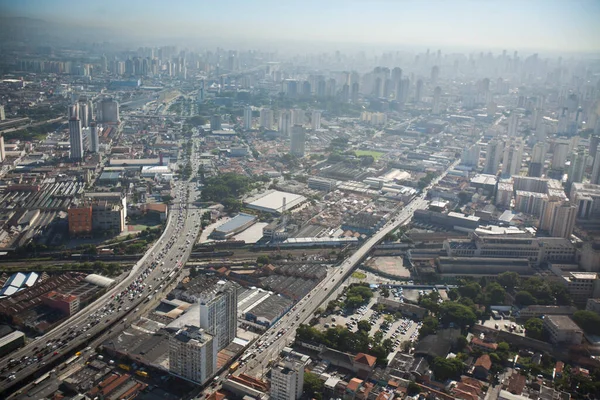 Vista Aerial Cidade Sao Paulo Brasil Foto Alta Qualidade — Fotografia de Stock