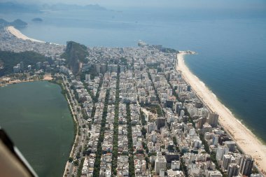 Brezilya 'nın güneydoğu bölgesi Rio de Janeiro' daki plajların hava manzarası