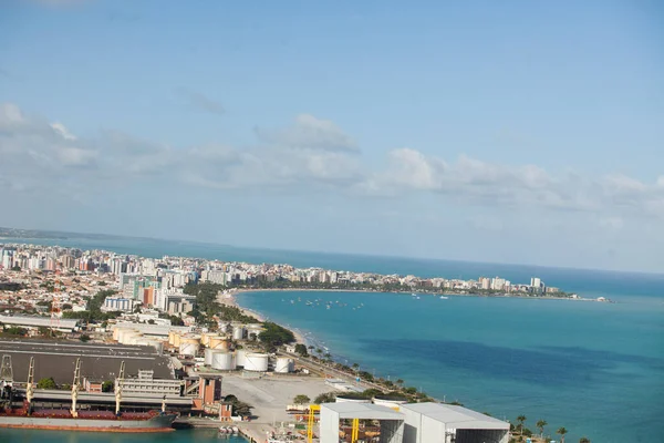 Luchtfoto Van Stranden Maceio Alagoas Noordoostelijke Regio Van Brazilië — Stockfoto