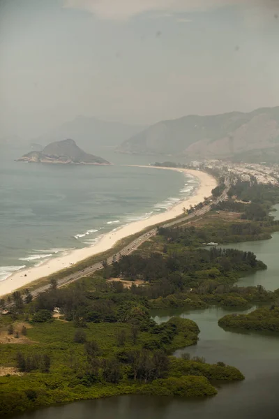 Vista Aérea Das Praias Rio Janeiro Região Sudeste Brasil — Fotografia de Stock
