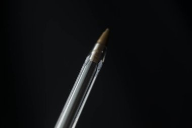 Mavi plastik tükenmez kalem. Yüksek kalite fotoğraf