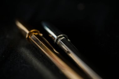 Mavi plastik tükenmez kalem. Yüksek kalite fotoğraf