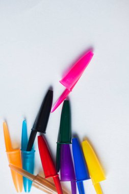 Mavi plastik tükenmez kalem. Yüksek kalite fotoğraf