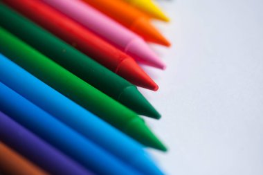 Renkli kalemler hala detaylar. Yüksek kalite fotoğraf