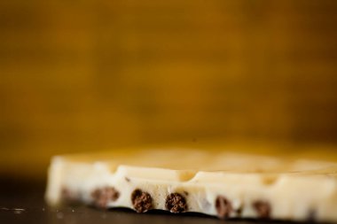 Çikolata ve parçalar. Hala ayrıntı. Yüksek kalite fotokopi çubukları ve parçalar. 