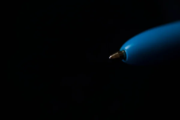 Bolígrafo Plástico Azul Foto Alta Calidad —  Fotos de Stock