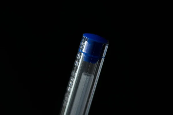 Синяя Пластиковая Шариковая Ручка Высокое Качество Фото — стоковое фото