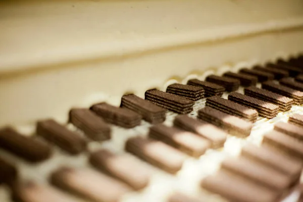 Usine Production Chocolat Ligne Production Usine Production Photochocolate Haute Qualité — Photo