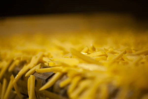 Production Line Potato Factory French Fries Fast Food — Stock Photo, Image