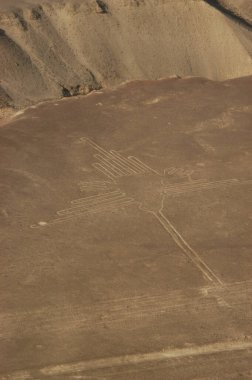 Nazca Çölü 'ndeki çizimler, Nazca çizgileri (Nazca çizgileri) - Peru. Yüksek kalite fotoğraf