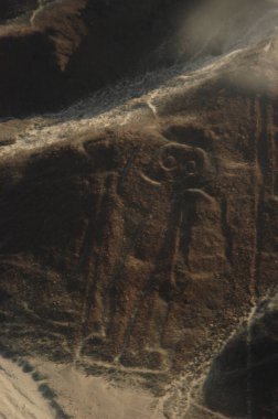 Nazca Çölü 'ndeki çizimler, Nazca çizgileri (Nazca çizgileri) - Peru. Yüksek kalite fotoğraf