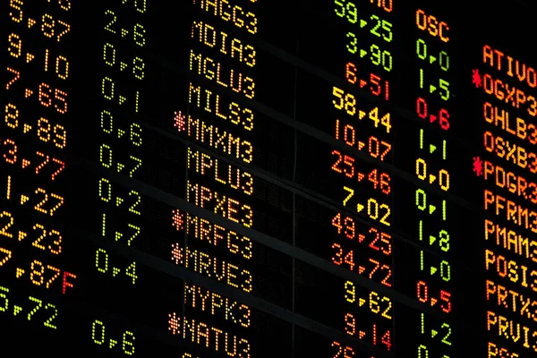 Gerçek canlı borsa borsa borsa sergi paneli. Yüksek kalite fotoğraf