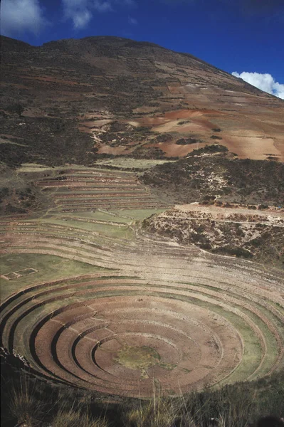 Terrazas Agrícolas Moray Valle Sagrado Perú Foto Alta Calidad — Foto de Stock