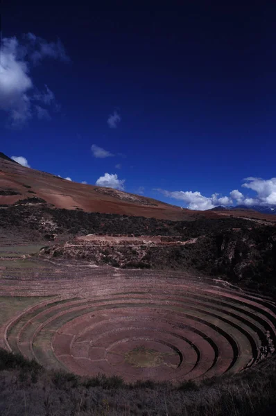 Terrazas Agrícolas Moray Valle Sagrado Perú Foto Alta Calidad — Foto de Stock