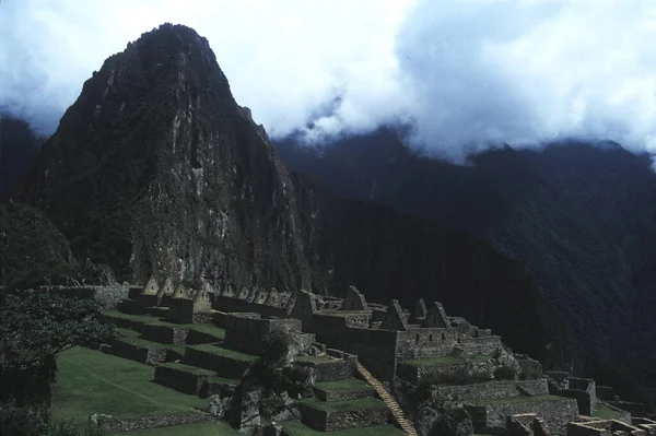 Machu Picchu Ciudad Perdida Los Andes Cusco Perú Foto Alta — Foto de Stock