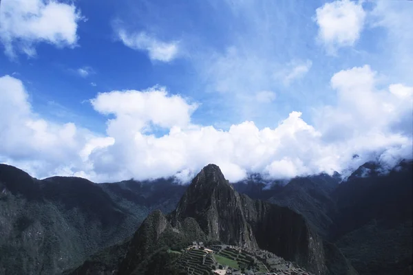 Machu Picchu Ciudad Perdida Los Andes Cusco Perú Foto Alta — Foto de Stock