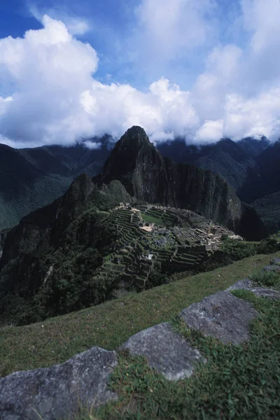 Machu Picchu Zaginione Miasto Andów Cusco Peru Wysokiej Jakości Zdjęcie — Zdjęcie stockowe