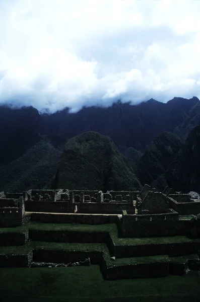 Machu Picchu Zaginione Miasto Andów Cusco Peru Wysokiej Jakości Zdjęcie — Zdjęcie stockowe