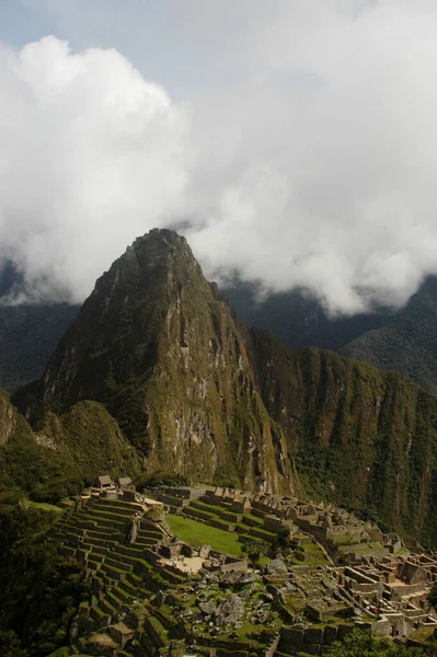 Machu Picchu Ciudad Perdida Los Andes Cusco Perú Foto Alta — Foto de Stock