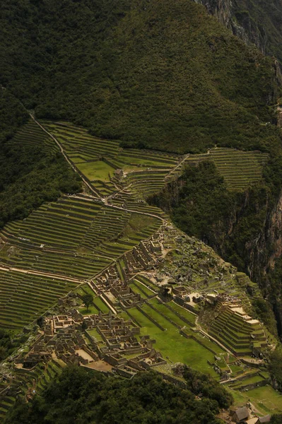 Machu Picchu Cidade Perdida Dos Andes Cusco Peru Foto Alta — Fotografia de Stock