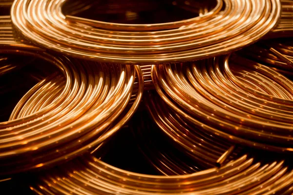 Factoria Copper Cerrar Detalle Copper Foto Alta Calidad — Foto de Stock