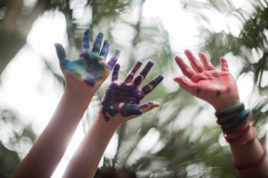 Children play together at kindergarten school . Childhood concept. High quality photo